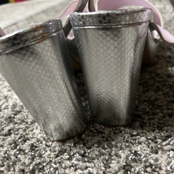 Silver Suede & Snake Print Leather - Picture 4 of 4